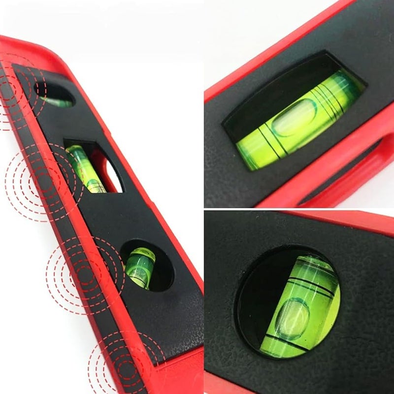 9 Inch Aluminum Frame Torpedo Bubble Level 180 90 45 Degree Spirit Leveler - Image 3